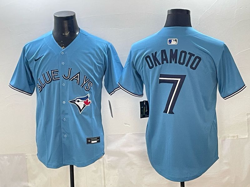 Men 2026 Toronto Blue Jays #7 Okamoto Light Blue Game Nike MLB Jersey style 001->toronto blue jays->MLB Jersey